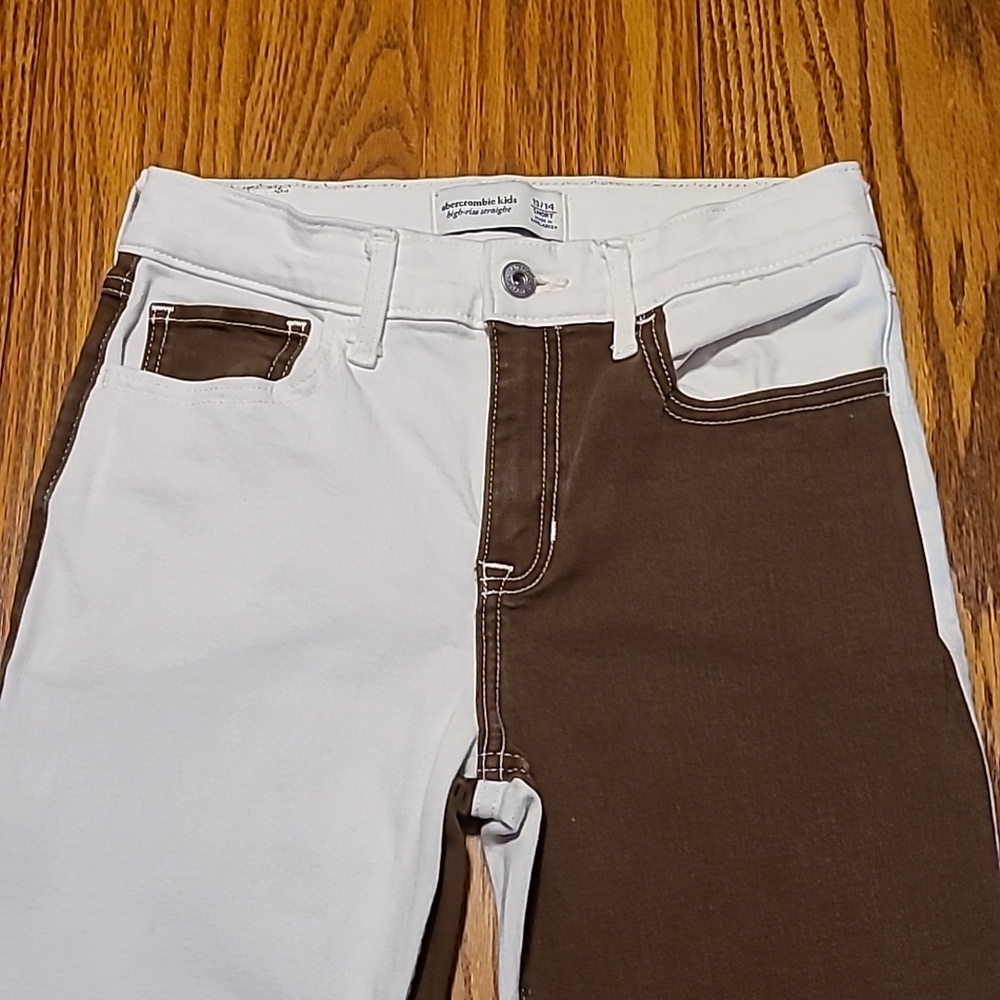Abercrombie kids Straight Leg 2 Color Jeans - Girls 13/14 Short - Picture 3 of 10